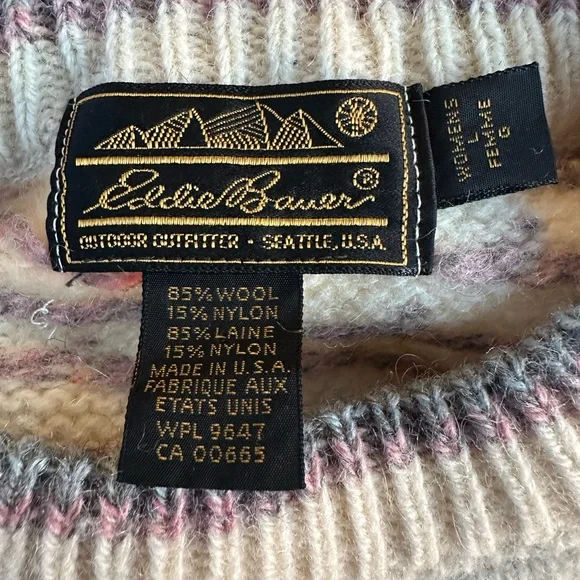 Vintage Eddie Bauer women’s wool crewneck sweater, size L - Picture 2 of 11